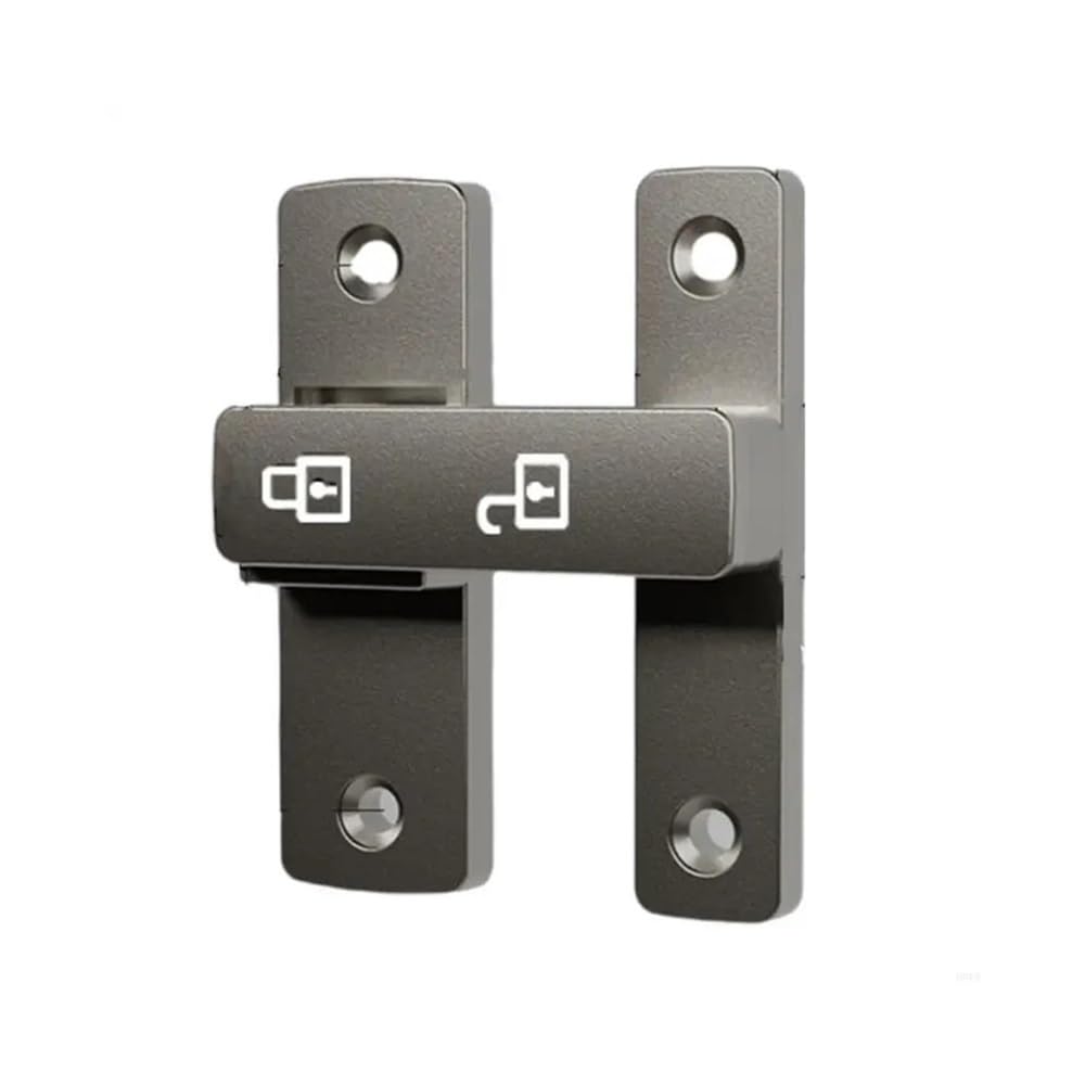 Dazhua Grey Portable 180° Foldable Gate Latch, Door Bolt Lock For Shed Fence Cabinet(Grey)