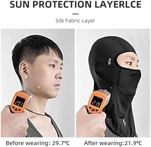 CbRSPORTS Thin Balaclava Face Mask Men, Women UV Protection Cooling Breathable Helmet Liner Fits Glasses for Motorcycle Bicycle - 2