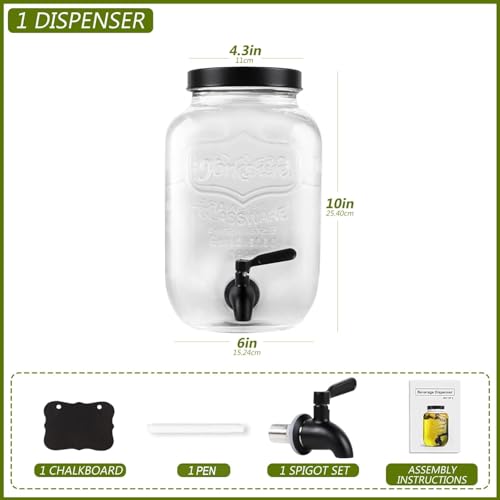 image for HomeFeel 1 Gallon Drink Dispenser with Spigot 18/8 Stainless Steel –