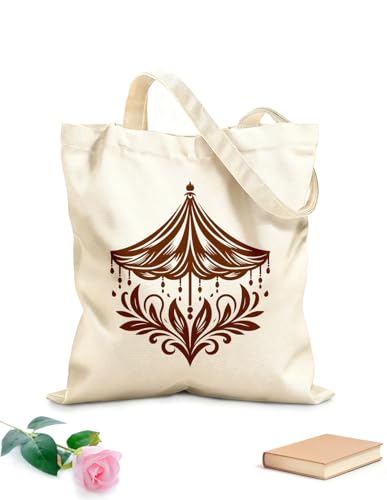 XIARON Cabane réutilisable chapiteau de cirque ornemental orné de motifs floraux et d'éléments décoratifs tissu épais de 340g/m² Slogan personnalisable...