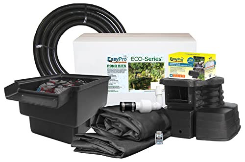 Easypro Pond Products Epk66 Eco-Series Pond Kit For A 6’X 6’ Pond Or Water Garden. Skimmer Is Installed Inside The Liner And Waterfall Filter Uses Spliner Lock System. No Need To Cut The Liner. #TOP12