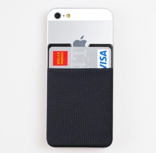 [Black] Smart Muiti Pocket Pouch 3M Removable Tape Adhesive Card Pocket Case for All iPhone 4S,5S,6,6Plus,iPod Touch, Galaxy S4,S5,Note2,3,4,LG Optimus G,G2,G3, Nexus 4,5,Xperia Z1,Z2,Z3