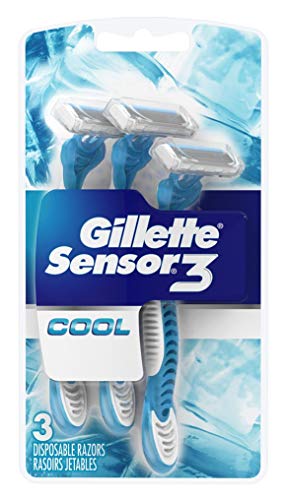 Sensor 3 Mens Razor Disposable 3 Count Cool (3 Pack)
