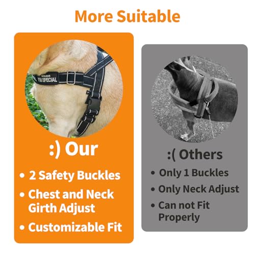 Arnés ajustable para perros pequeños, medianos y grandes, reflectante, a prueba de fugas, sin tirón, para caza y entrenamiento al aire libre, marrón talla S - imagen 3