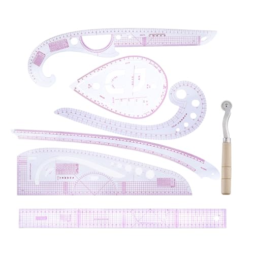 Regla de Costura | Guía De Corte Curva,7 Piezas Herramientas De Costura Francesas Para Tela | Quilters Principiantes Sastres Tejido Manualidades Ganchillo Pantalón Vestido