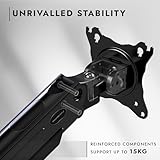 Invision Dual PC Monitor Arm Bracket Ergonomic Height Adjustable (Gas Assisted) Full Motion Long Arm Desktop Clamp Mount for 24”-35” Screens Tilt & Swivel VESA 75mm & 100mm Weight 2kg to 15kg (MX900) - Image 9
