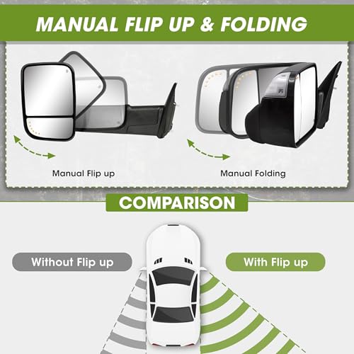 Image of Tow Mirrors for 2009-2018 Ram 1500, 2010-2018 Ram 2500 3500