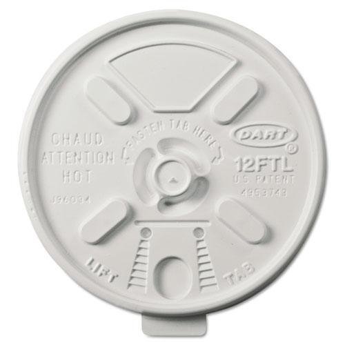 DCC Vented Foam Lids for Cups, Lift N` Lock Lid, 10 to 14 oz.