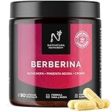 Berberina con Alcachofa, Pimienta Negra y Cromo | Ayuda a Controlar el Peso y Favorece la Digestión | 3 Meses | NATNATURA