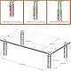 Hemudu Monitorständer, 3 verstellbare Höhen, Computerständer, Schreibtisch-Organizer für PC, Laptop, transparent, 2 Stück