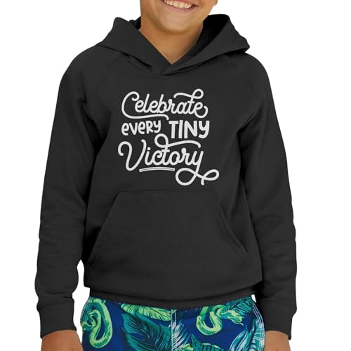 Sweat à capuche enfant typographie message motivation pour le succès