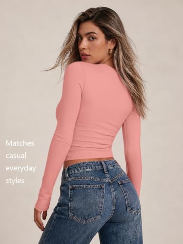 Image of Trendy Queen Womens Long Sleeve T Shirts Fall Fashion Basic Y2K Tops 2026