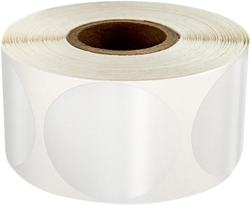 NUOBESTY 1roll Self-Adhesive Round Sealing Stickers BOPP Labels for Food Packaging Candy Bags and Strong Adhesiveness for Easy Use