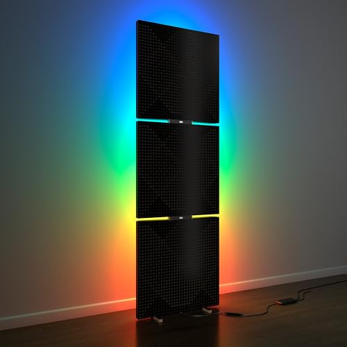 �����p�l�� WILDS 3�Z�b�g | ���o�C��LED�z���X�^���h (RGB���C�g�t���t���A�X�^���h) | �z���E�g�U | �T�C�Y: 150x50x5cm | HDF�v���[�g�̐F: �u���b�N
