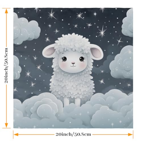 Servilletas de Tela Cartoon Lamb Set x6 50.5x50.5 cm miniatura 2