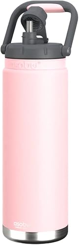 Asobu Canyon - Jarra de agua aislada de 48 onzas, alta y delgada, mango completo con agarre cómodo de silicona, fácil de limpiar, acero inoxidable
