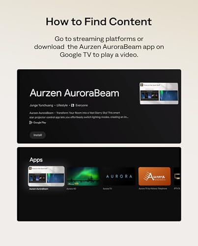 Image of Aurzen AuroraBeam Star Lens for Boom air /D1R air /D1 air Smart Projector | Magnetic Snap-On Design, Projector Accessory, 5X Bigger Image, Wide Angle, Projector Optical Filter for Immersive Viewing