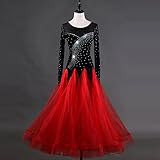 ZYDANC F,3XL,Waltz Modern Costumes Ballroom Dance Competition Dresses Women's Tango Flamenco Dance Clothes Great Swing Skirt
