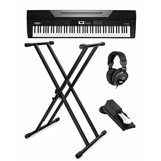 Classic Cantabile SP-150 BK piano de scène noir SET y compris le trépied, le casque et la pédale - Les Beatles, Paul McCartney, John Lennon, RIngo Starr, George Harrison