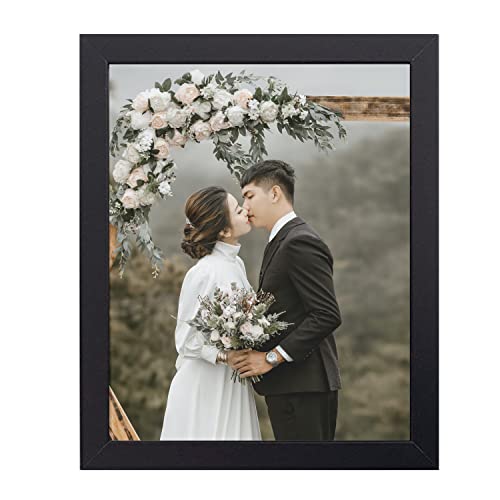 Marco de madera A4, marco de madera con marco frontal de cristal para el hogar, oficina, escritorio, 21 cm x 29,7 cm Cover