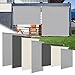 Ollewiellan Tenda da sole verticale 140 x 240 cm, tenda da sole per balcone, tenda a rullo protezione dal vento, tenda laterale,resistente alle intemperie, Grigio Chiaro immagine