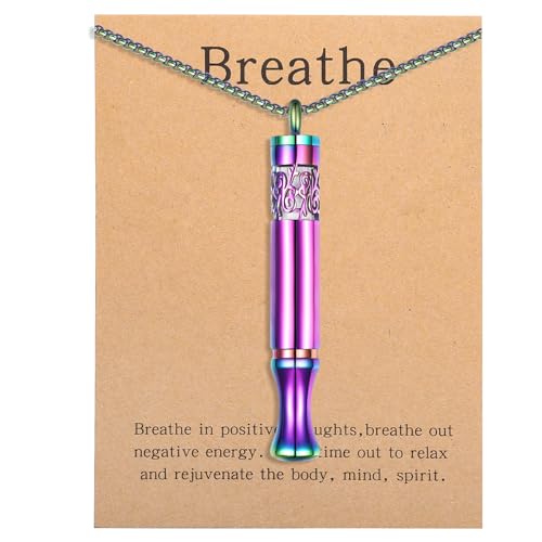 Anxiety Relief Pendant Mindfulness Breathing Necklace - Essential Oil Diffuser