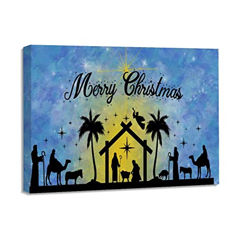 Crèche de Noël sur toile pour illuminer vos soirées d'hiver en famille