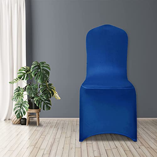 Bricia 6 Pcs Classic Blue Stretch Spandex Chair Slipcovers, Dining Room Chair Covers Stretch Chair Slipcovers Protector For Wedding, Banquet, And Party #TOP7