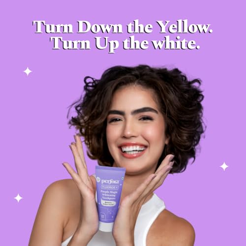 Image of Perfora Teeth Whitening Combo - Whitens Teeth in 1 Use | Enamel-Safe & Sensitivity-Free Oral Care Formula For Tooth Stain Removal | Purple Toothpaste-75gm & Teeth Whitening Strips - Pack of 3