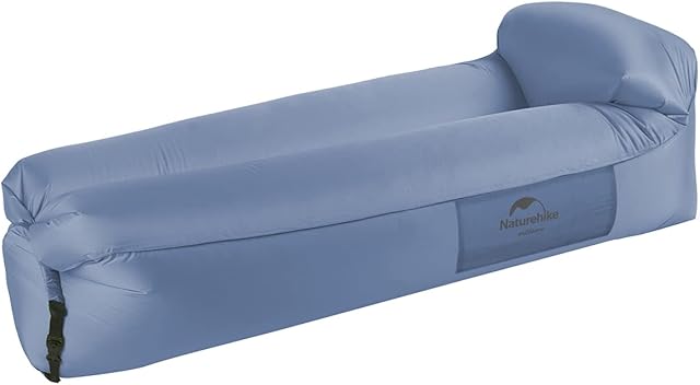 Naturehike Nadmuchiwany leżak Wodoodporna Sofa Powietrzna z Pakietem Przenośnym, Nadmuchiwana Sofa Leniwa Nadmuchiwana Sofa do Podróży, Pieszych Wycieczek Basenu i Plaży (Niebieski)