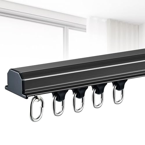Tringle à rideau cachée noire haut de gamme pour salon et chambre - 2
