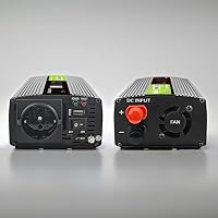 Green Cell LCD Wechselrichter 500W/1000W 12V, 230V – Reiner Sinus, Pure Sine Wave Power Inverter, DC/AC Stromwandler für Auto, Wohnwagen, Autoladegerät – Ansicht 7