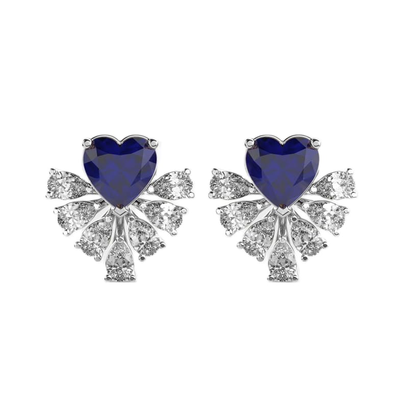 Clous d'oreilles cœur en argent 925 anti-allergie qui ne noircissent pas