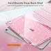 Fintie Slim Case with Pencil Holder for iPad Air 11-inch M3 (2025) / M2 (2024), iPad Air 5th (2022) / 4th Generation 10.9 Inch - Glittering Sparkly Cover with Shiny Clear Back Shell, Light Pink