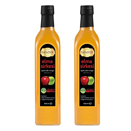 Şişe — Elma Sirkesi 500 ML x 2 Adet Doğal Fermantasyon İçilebilir Katkısız Cam