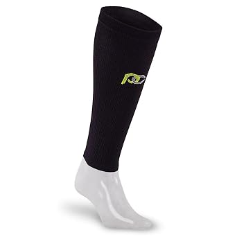 PRO Compression Marathon Calf Sleeve, Black, Small/Medium 1-Pack | Footless Compression Shin Splint Support for Men and Women