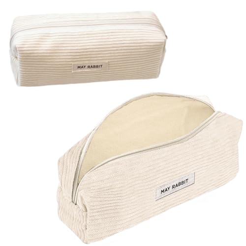 SZSMW Pencil Case - Trousse Beige - Trousse Stylo - Peut êTre Utilisé comme Sac De Voyage Ou Sac...