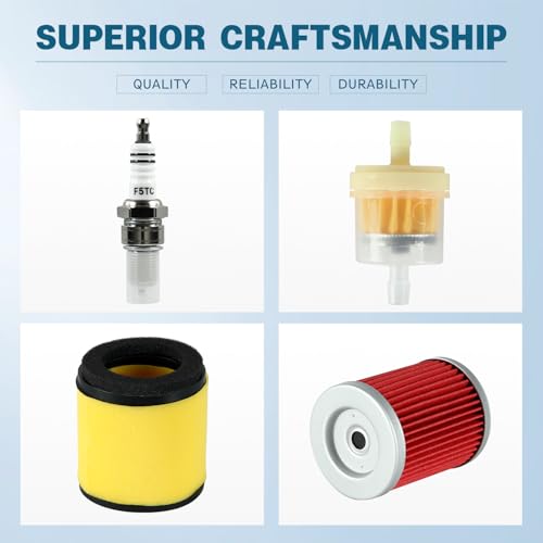Image of Air Filter Oil Filter Spark Plug Kit Compatible with Arctic Cat 250 300 2x4 4x4 Replaces for OEM# 0470-421 0470-355