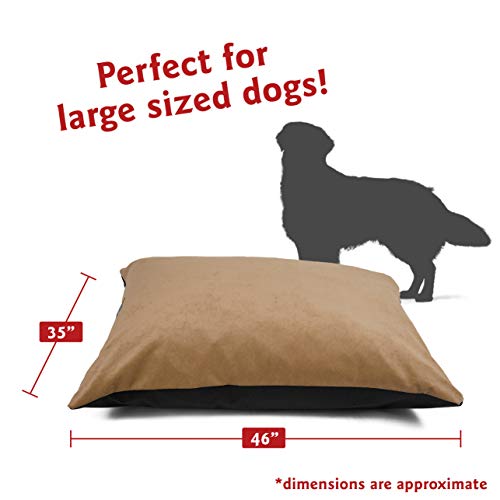 Image of Majestic Pet Rectangle Large Dog Bed Washable - Non Slip Comfy Pet Bed - Dog Crate Bed Super Value Pillow Dog Bed - Dog Kennel Bed for Sleeping - Dog Bed Large Breed 46 x 35 Inch - Villa Pearl