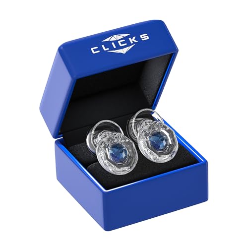 Image of Eargasm Clicks Earplugs - Reusable Noise Reduction Ear-Plugs with Customizable Gemstone Faceplates - Hearing Protection for Noise Sensitivity at Live Concerts, Motorcycles, Sports Events, Festivals