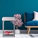 Relaxdays Taburete Bajo Cuadrado Acolchado con Repisa, Hierro y Cuero Sintético, Blanco,...