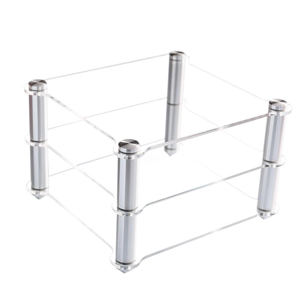 Rack De Componentes De Audio Acrílico, Torre De Audio Y Video De 2 Capas, Rack Transparente Pequeño, Soporte para Equipos De Audio De Alta Fidelidad, Soportes para Dispositivos De Transmisión
