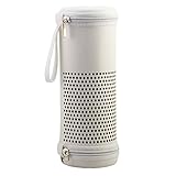 Pushingbest Carrying Case for Echo Sleek PU Customerized Cutout for Amazon Echo Charging Cable White