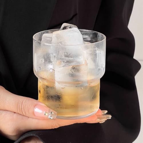Image of PrimeWorld Vintage High Borosilicate Roostertail Drinking Glass Set of 6-300ml | Freeze-Safe, Dishwasher Safe, Hot & Cold Glassware | Premium Transparent Cups for Coffee, Tea, Juice & Daily Use