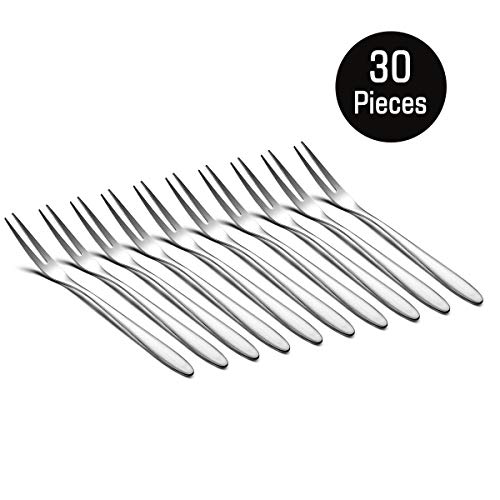 30-piece Appetizer Dessert Forks - Deedro Stainless Steel Mini Salad Fruit Cake Tasting