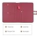 Melsbrinna Passport Holder Covers Case, Waterproof Rfid Blocking Travel Wallet Passport Holder with Pen Holder, Cute Passport Book for Women/Men (Wine red)