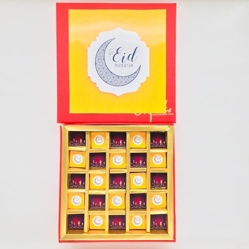 Image of EXPELITE Eid Mubarak Dry Fruits Chocolate gift 25 pieces - Gift for Friends