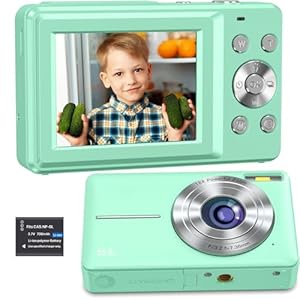 Digital Camera, FHD 1080P 44MP Digital Compact Camera with 2.4″ LCD Screen Anti-shake Digital Cameras Rechargeable Portable Camera for Photography, Vlogging Camera for Beginners,Young, 8-16 Kids