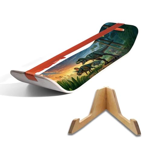 Image of GIBBON SlackBoard with Stand - Slackline Balance Board Kids & Adults | Balance Trainer Slack Board, Core Workout Equipment, Home Gym Training, Standing Desk Exercise, Yoga, Agility, Pilates & More