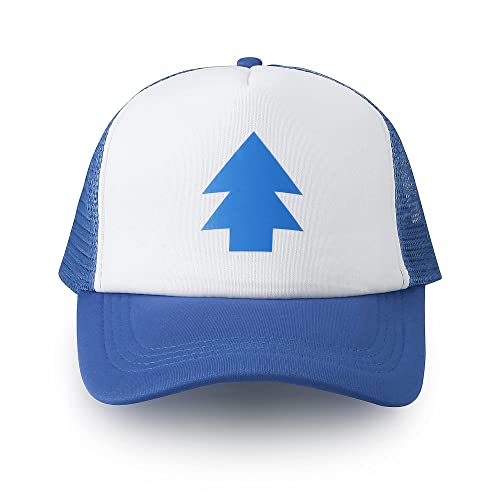 EIKOU Gravity Falls Mabel's Pink Dipper Hat - Aqua Blue Pine Embroidered - Comes with The Necklace3